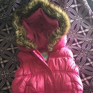 Old Navy Girls satin puffer vest
